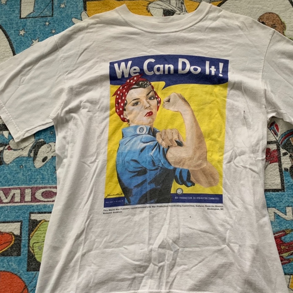 Rosie The Riveter "We Can Do It" Shirt White